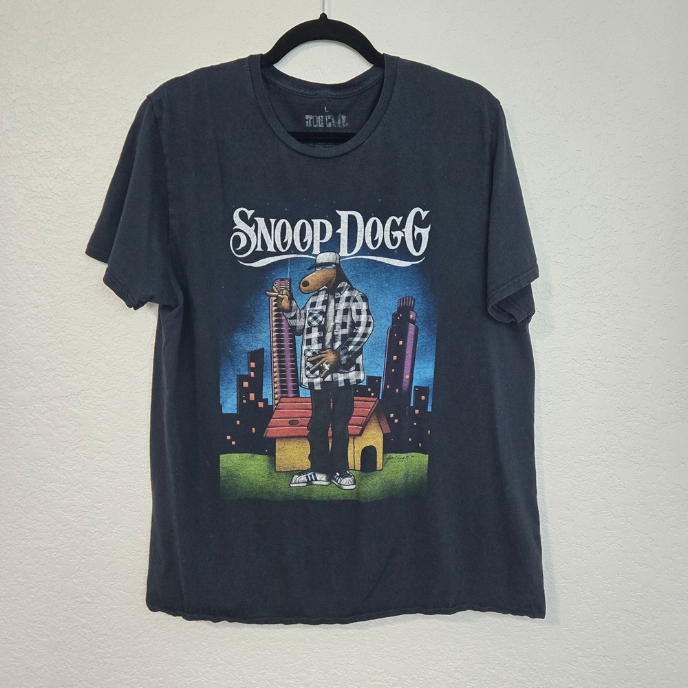 Snoop Dogg Graphic T Shirt Dog Hip Hop Rap Tee Large Short Sleeve